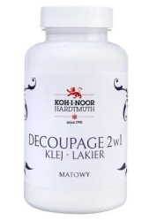 Klej 2w1 z lakierem do decoupage mat 200ml - Koh-I-Noor
