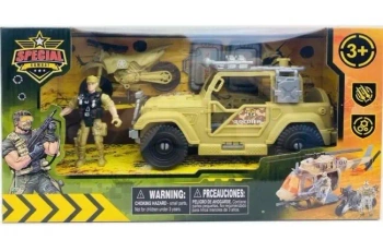 Jeep wojskowy z akcesoriami - Merkpol