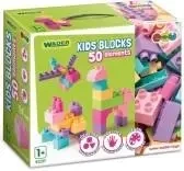 Kids Blocks klocki różowo-fioletowe 50el - WADER