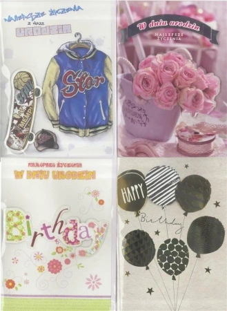 Karnet A5 grający Urodziny MIX - AVANTI