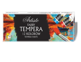 Farby tempera 12 kolorów w tubie - Sweet colours