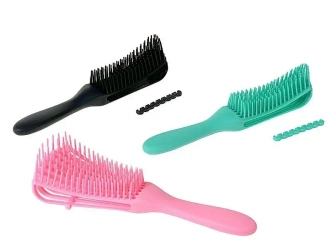 Szczotka do włosów plastikowa składana MIX - ADAR
