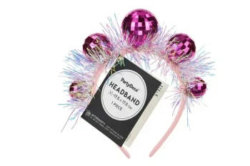 Opaska - Kule Disco, różowe - 17,5x17,5cm