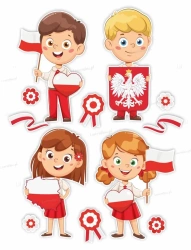 Dekoracje patriotyczne - Duże dzieci 04 12el - LearnHow