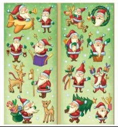 Naklejki na folii mikołaje i renifery MIX - Brewis