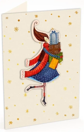 Karnet C6 naklejany + kop. Święta Kob. I prezenty - Cozywood