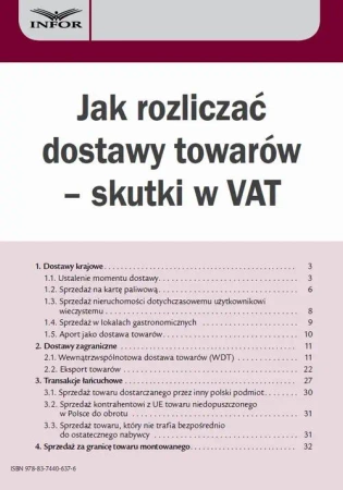 eBook Jak rozliczać dostawy towarów – skutki w VAT - Marcin Jasiński