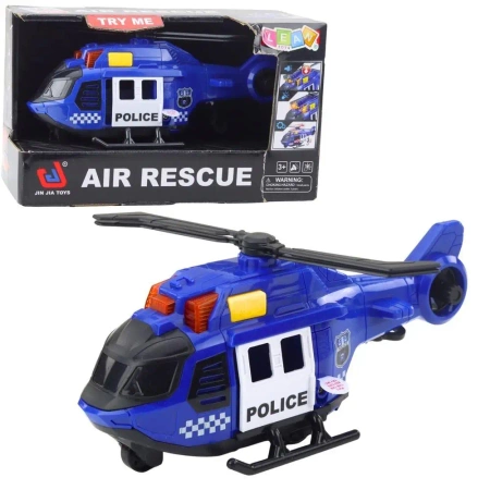 Helikopter policyjny światło i dżwięk niebieski - Leantoys
