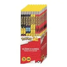 Ołówki z gumką Pokemon tuba (72szt) - ST-MAJEWSKI