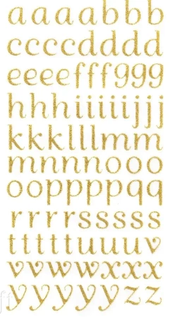 Naklejki brokatowe alfabet 90szt - Dalprint