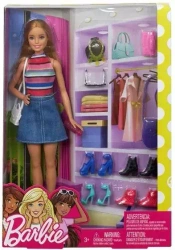 Barbie. FVJ42 Lalka Barbie z garderobą