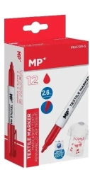 Marker do tkanin 2,6mm czerwony (12szt) - MP Main Paper
