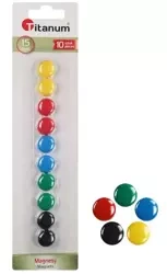 Magnesy do tablic 15mm 10szt - Titanum