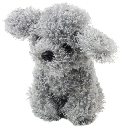 Pudel miniaturowy pluszowy szary 20cm - Leantoys