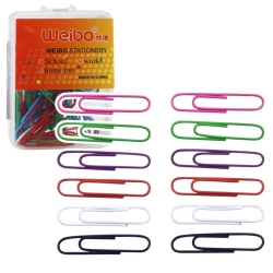 Spinacze biurowe kolorowe 30mm 40szt - Leantoys