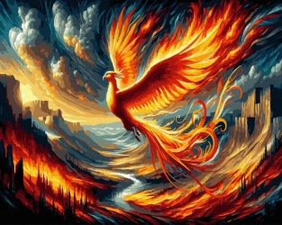 Malowanie po numerach + złota farba - Powrót... - Twoje Hobby