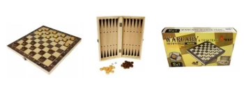 Warcaby drewniane 29x29cm