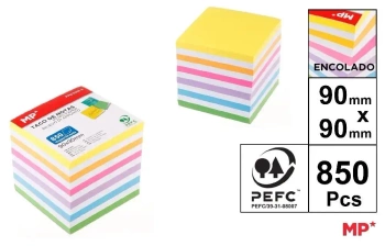 Karteczki 90x90mm kolorowe 850szt - MP Main Paper