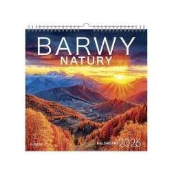 Kalendarz 2026 wieloplanszowy kwadrat Barwy Natury - O-press
