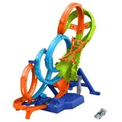 Hot Wheels Action Zestaw Poczwórna pętla kraks - Mattel