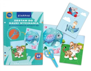 Zestaw do nauki wycinania A4 z nożyczkami Animals - STARPAK