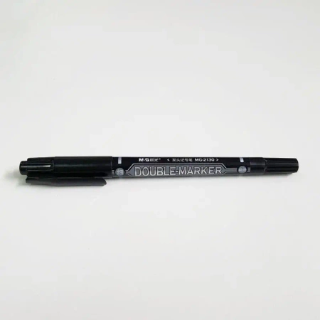 Marker dwustronny czarny Double (12szt) M&G