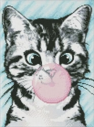 Diamentowa mozaika - Różowa bańka 30x40cm - Ideyka