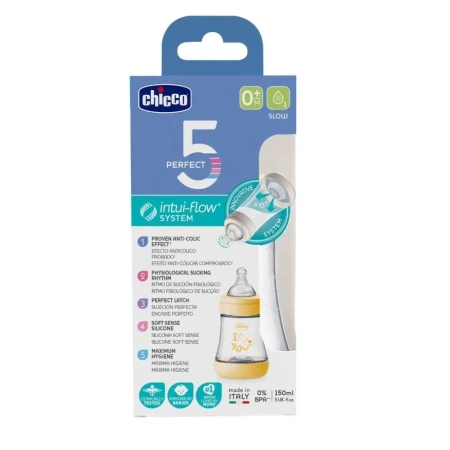 Butelka antykolkowa Perfect5 neutral 150ml 0m+ - Chicco