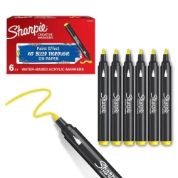 Markery akrylowe żółte (6szt) - Sharpie