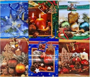 Torebka ozdobna Boże Narodzenie PL-2 mała Stroiki - Panorama