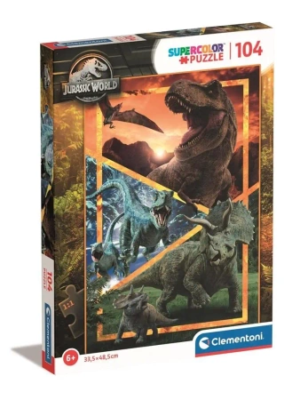 Puzzle 104 Super Kolor Jurassic World - Clementoni