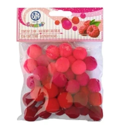 Pompony dekoracyjne 20mm - Malinowy chruśniak - ASTRA papiernicze