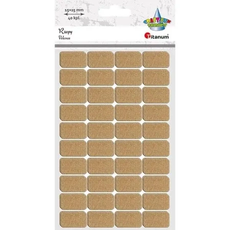Rzepy samoprzylepne beżowe 15x25mm 40kpl - Titanum