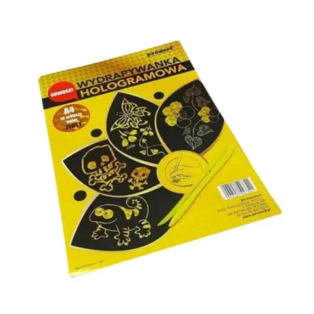 Wydrapywanka hologramowa A4 złota - Penword
