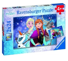 Puzzle 2x24 Kraina Lodu. Przyjaciele - Ravensburger