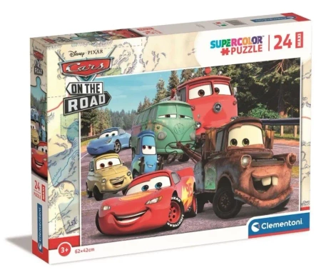 Puzzle 24 Maxi Super Kolor Cars on the road - Clementoni