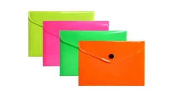 Teczka koperta A6 PP neon (10szt) - Biurfol