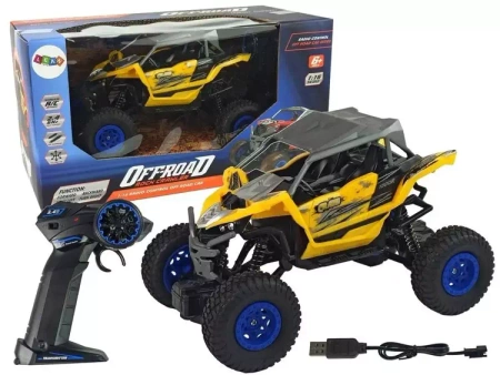 Terenówka Off- Road zdalnie sterowana 1:16 żółta - Leantoys