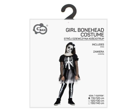Strój dla dzieci Dziewczyna Kościotrup 110/120cm - Godan