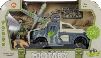 Auto wojskowe z akcesoriami. Mega Creative 523007