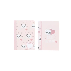 Paczka zeszyt A4 48k.kratka Cute Panda mix pakiet 5 sztuk - Ancor