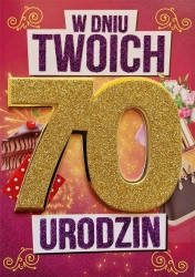 Karnet Urodziny 70 damskie - YEKU