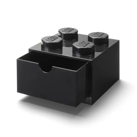 LEGO(R) pojemnik na klocek z szufladą czwórka czarny - NHG