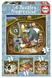 Puzzle 4w1 Leśne opowieści - Educa