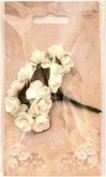 Różyczki papierowe odcienie bieli MIX 12szt - Galeria Hobby