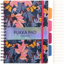 Kołobrulion Book Bloom. Motyle. Pukka Project. B5 linia. 100 kartek - Pukka Pad