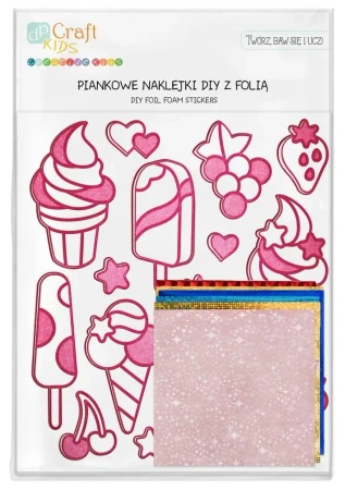 Naklejki z pianki lody 16szt - Dalprint dpCraft