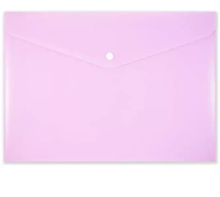 Koperta na zatrzask A4 PP-113 pastelowa różowa - Penmate