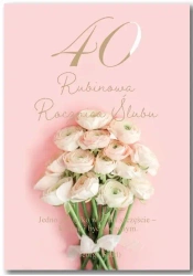 Kartka okolicznościowa Rocznica ślubu 40 - Trend