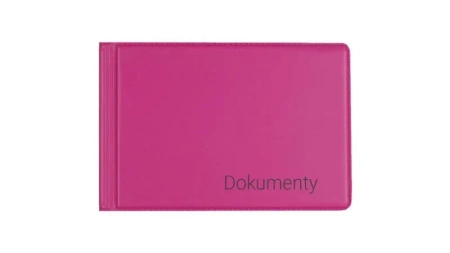 Okładka na dokumenty małe pink - Biurfol